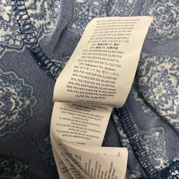 Michael Kors Long Sleeve V-Neck Navy Floral Maxi Dress - Picture 6 of 6